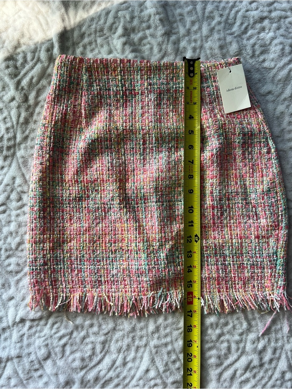 NWT Idem Ditto Women’s Pastel Tweed Fringe Mini Skirt | Size S - Picture 4 of 12